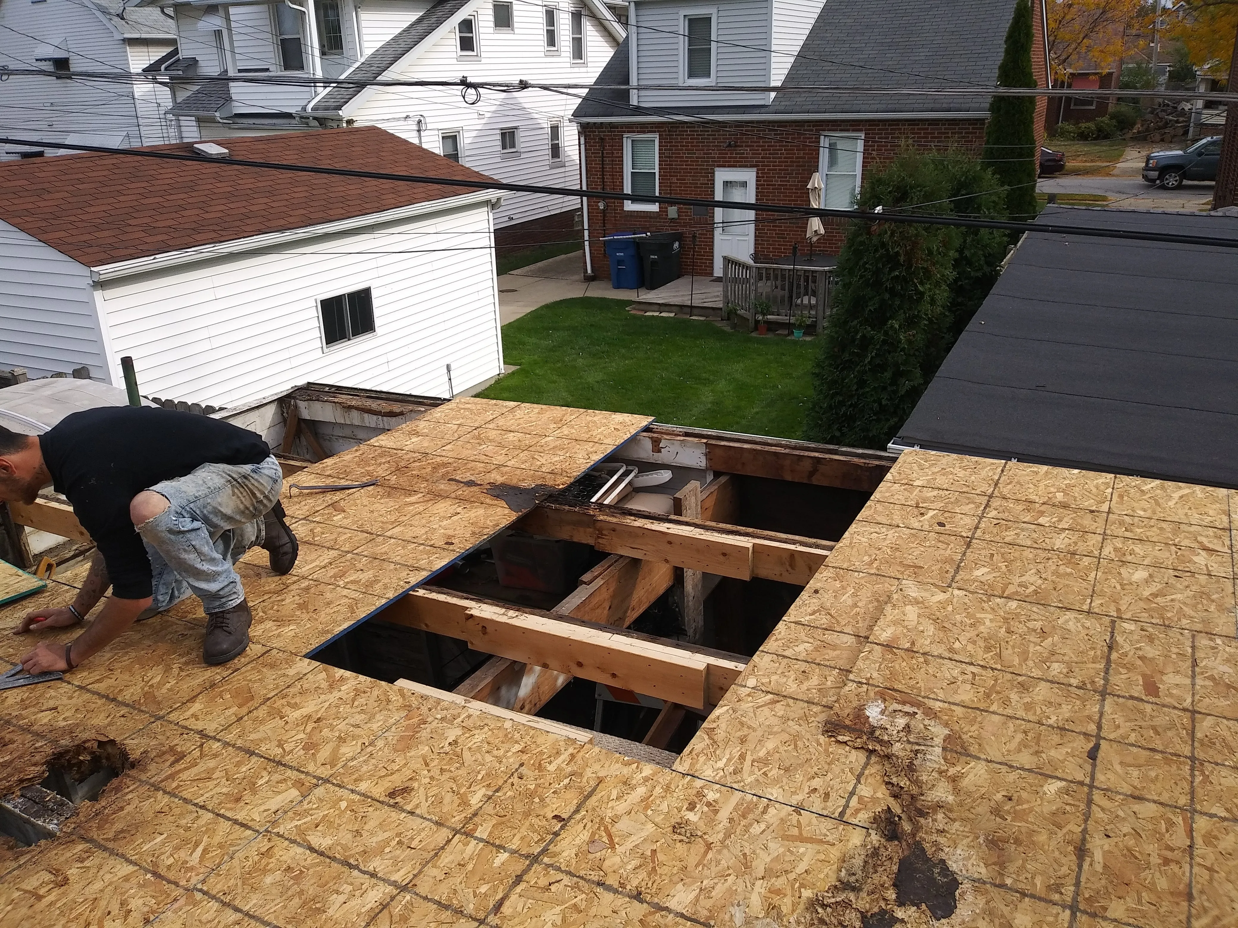 Detached garage before waterproofing