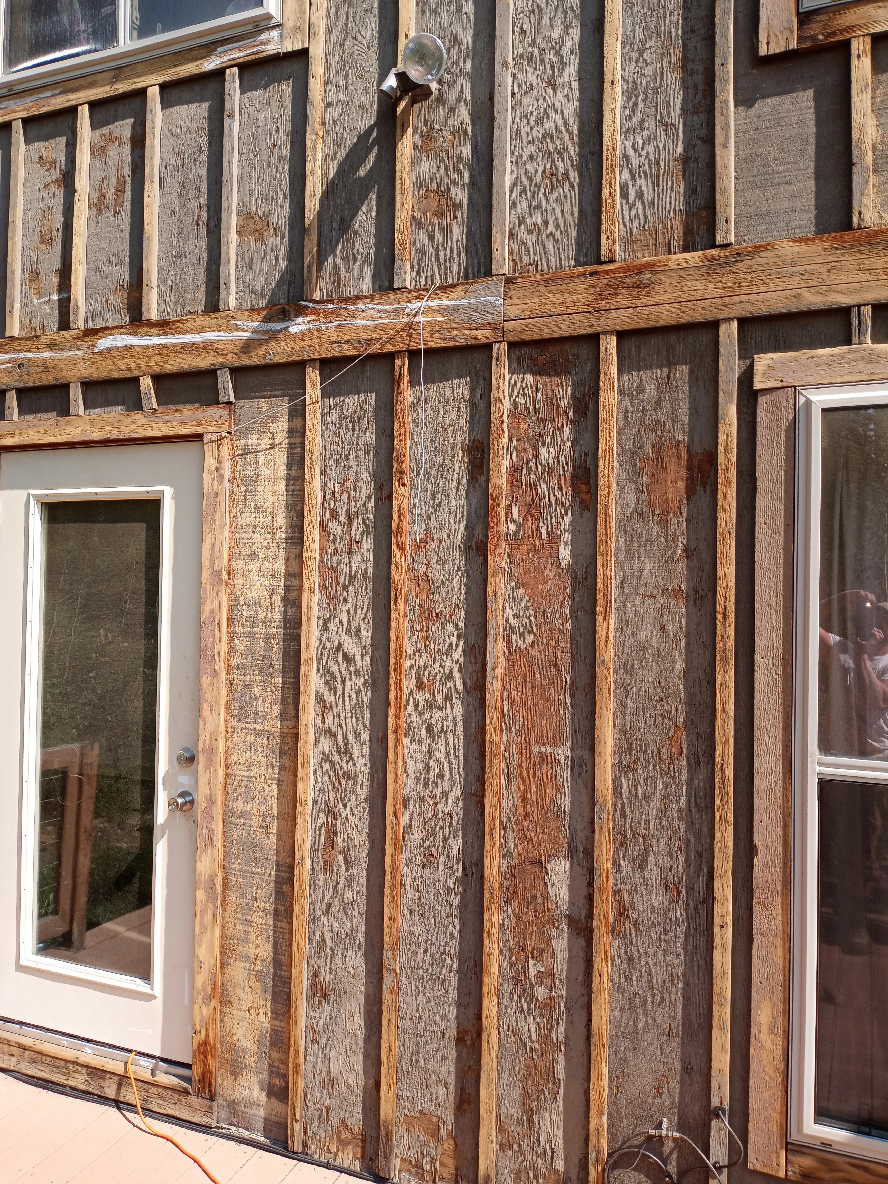 Siding during restoration and paint
