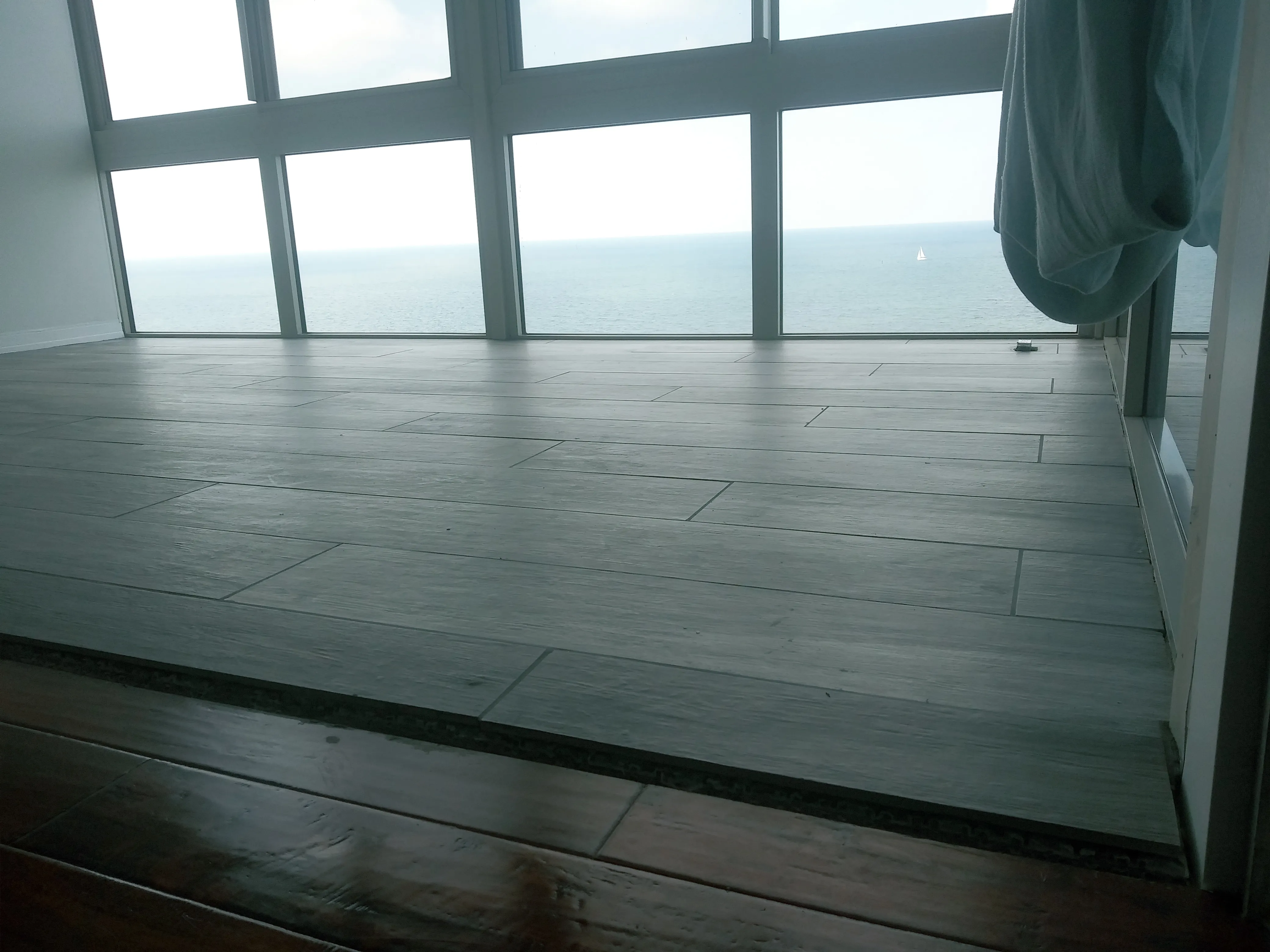 Heated tile floor after install