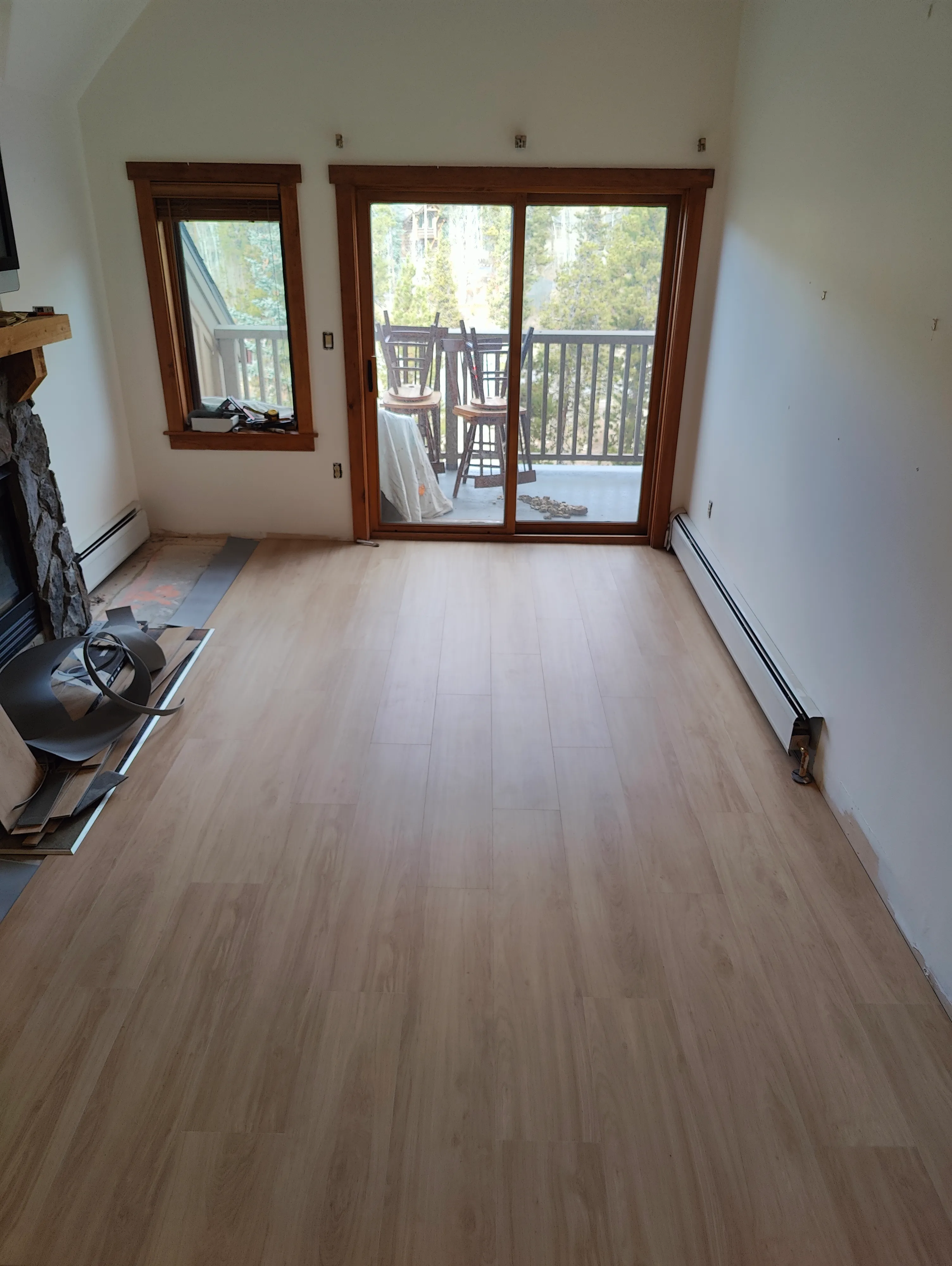 Flooring during installation
